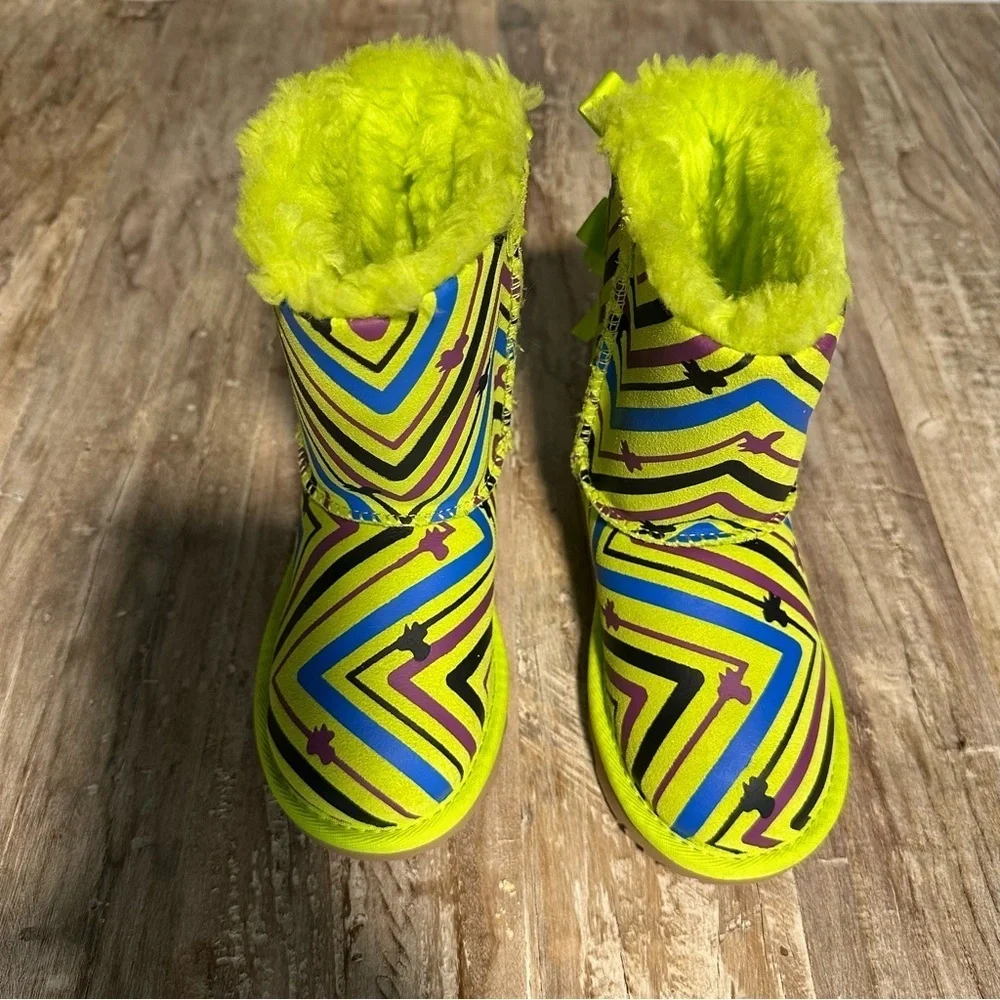 UGG Australia Toddler Bailey Bow II Galactic Print Boots Size 11 Multicolor NEW